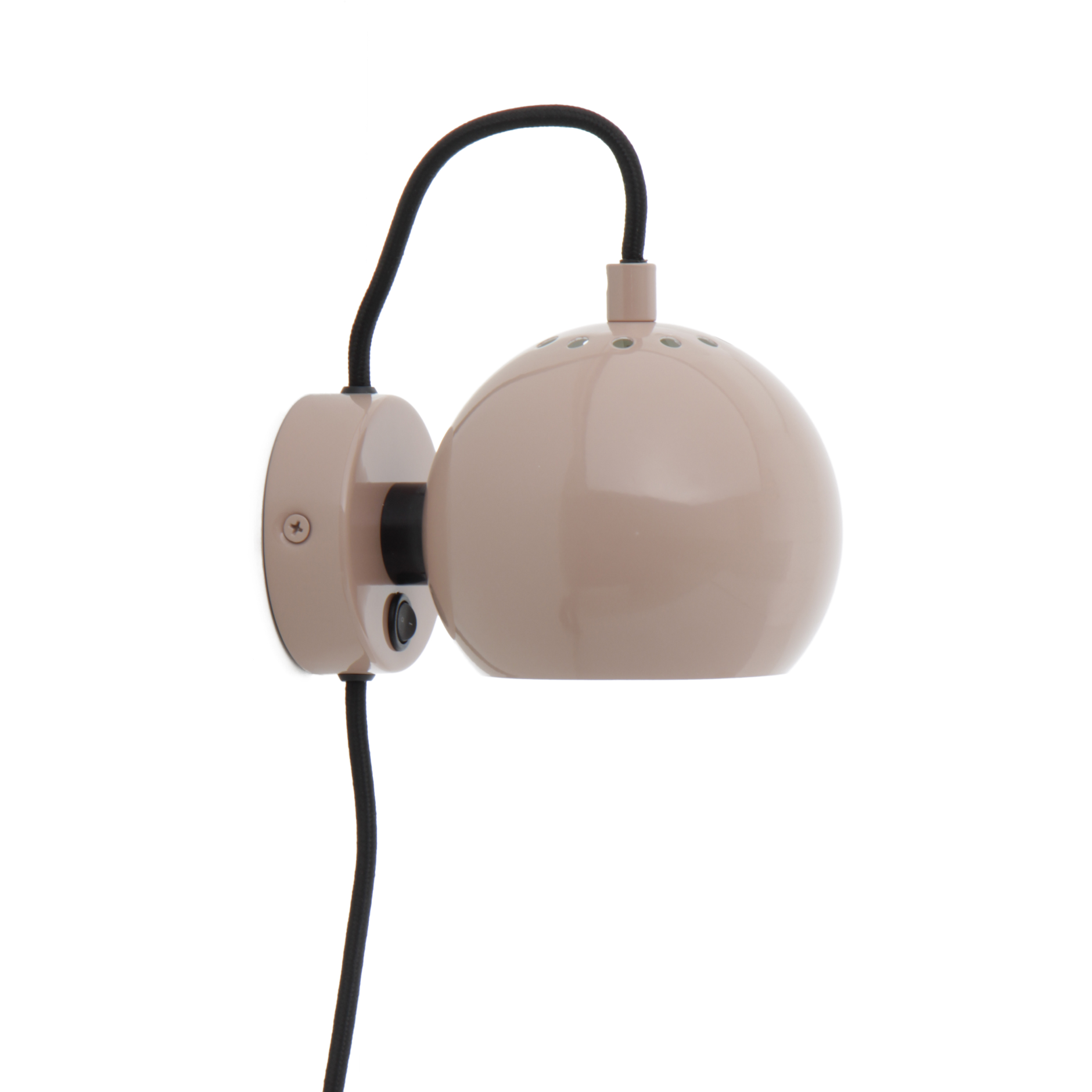 FRANDSEN BALL GLOSSY NUDE VÆGLAMPE