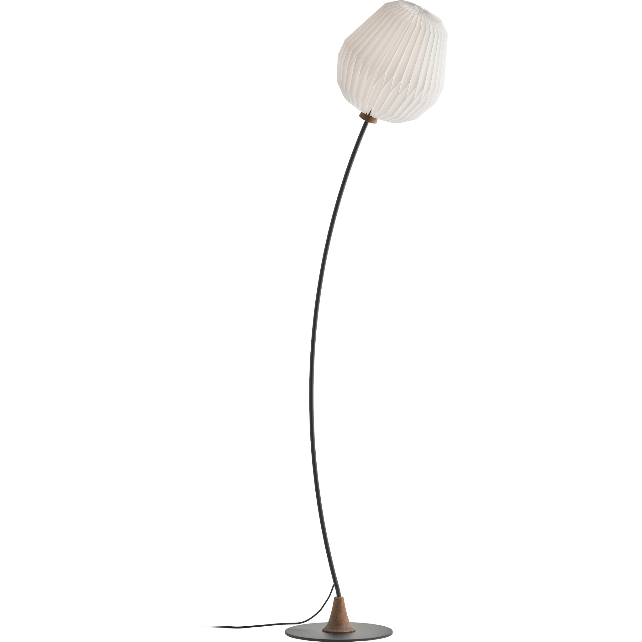 LE KLINT BOUQUET 330 FOLIE SORT/RØGET EG GULVLAMPE