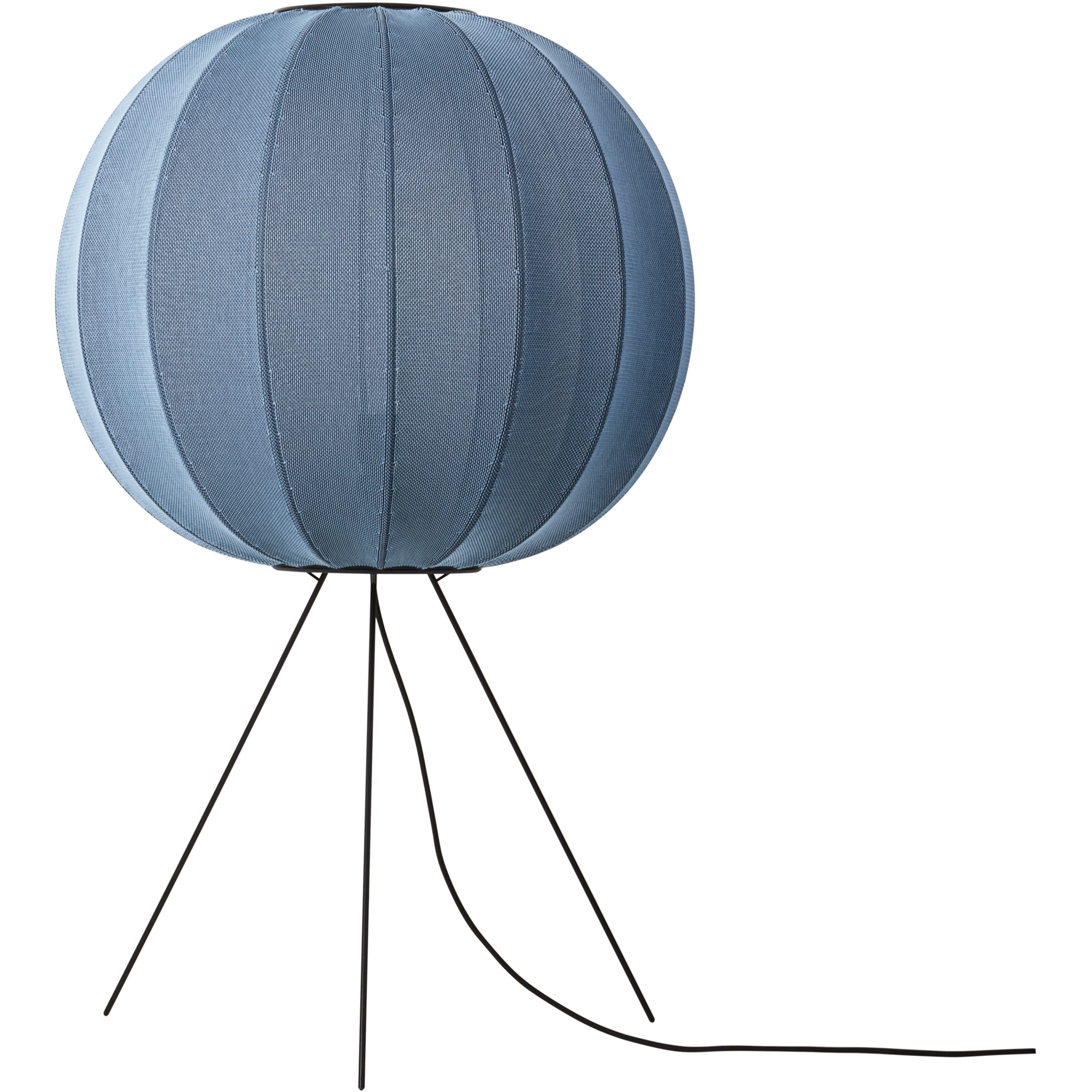 MADE BY HAND KNIT-WIT MEDIUM 60 RUND BLUE STONE GULVLAMPE