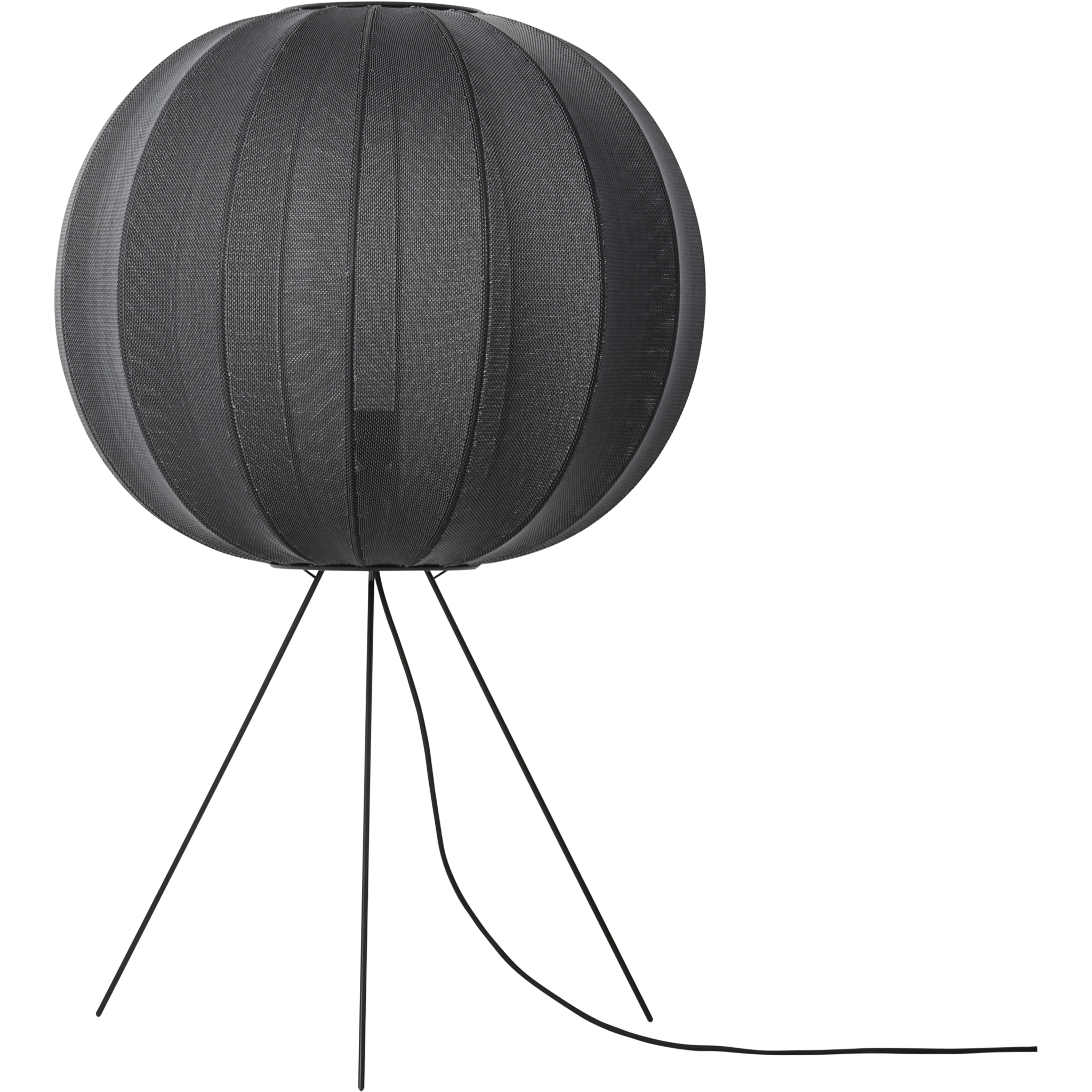 MADE BY HAND KNIT-WIT MEDIUM 60 RUND BLACK GULVLAMPE