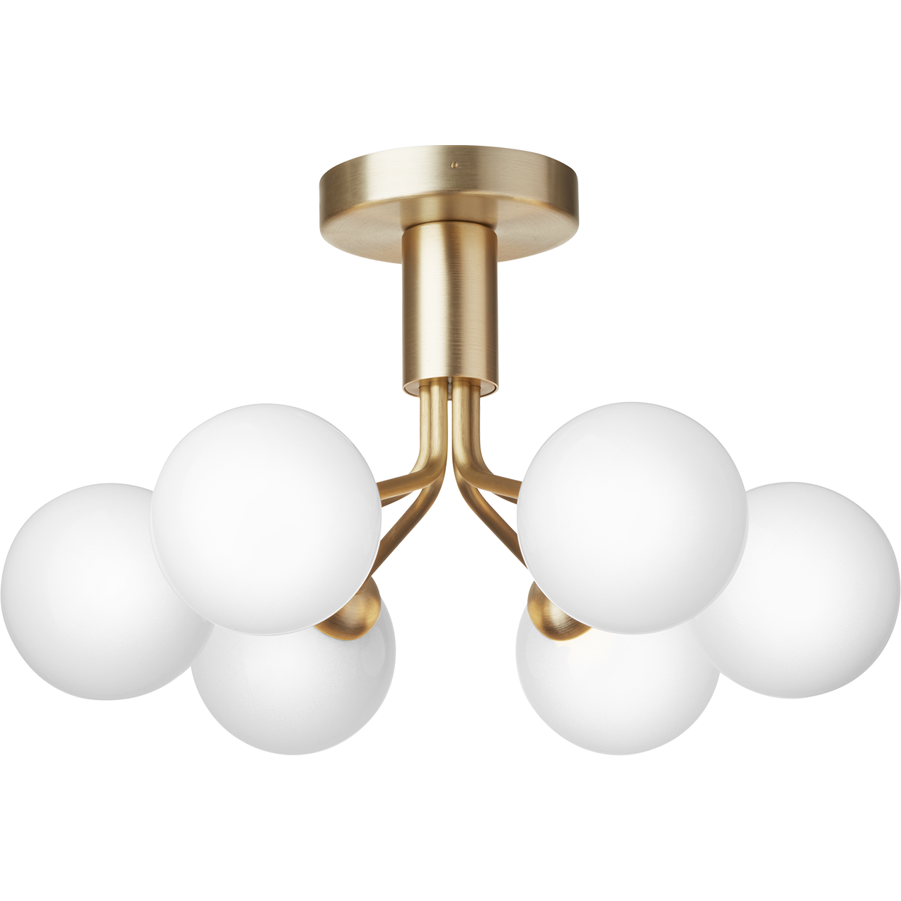 NUURA APIALES 6 BØRSTET MESSING/OPAL LOFTSLAMPE