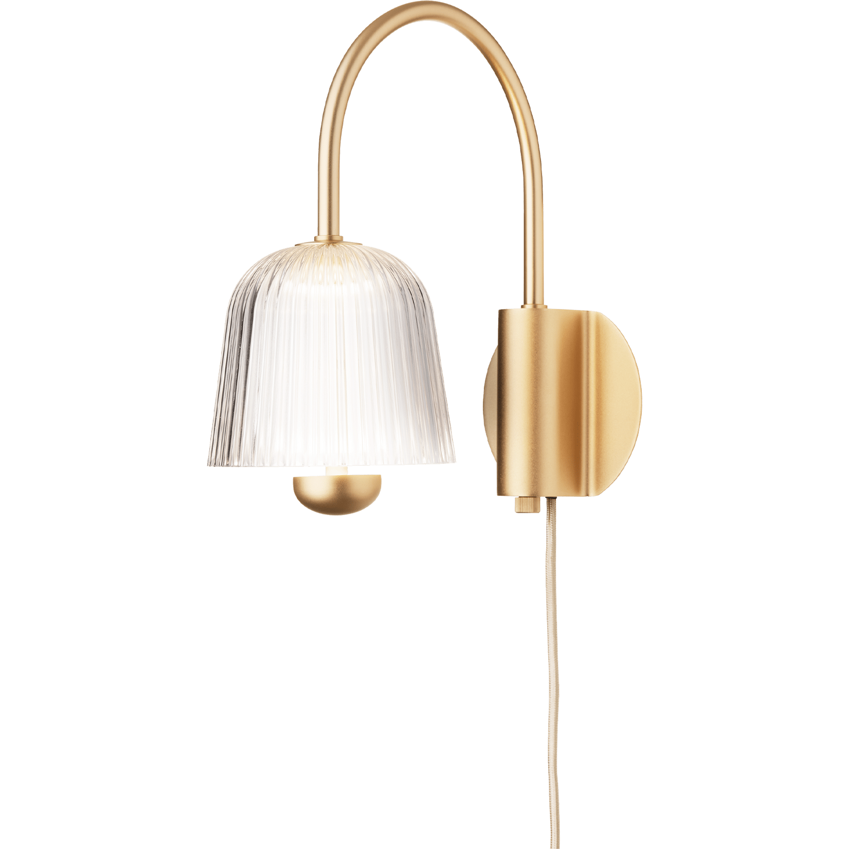 NUURA ASTEEA SATIN MESSING/AKRYL VÆGLAMPE