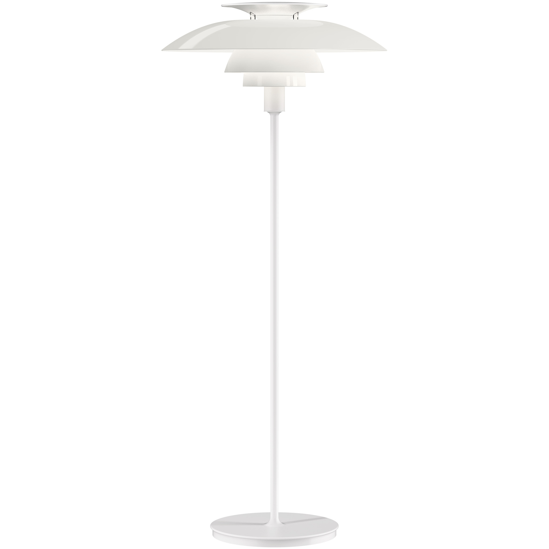 LOUIS POULSEN PH 80 MED LYSDÆMPER OPAL HVID/HVID GULVLAMPE
